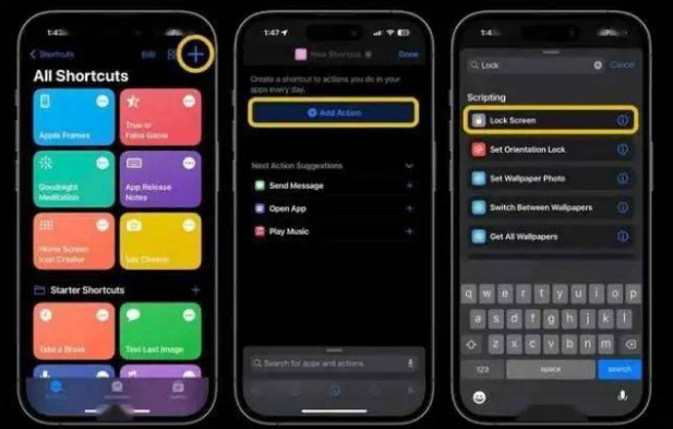 富文镇苹果14锁屏维修店分享iPhone14升级iOS16.4后如何创建锁屏快捷方式 